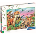 Puzzle 104 pièces - Dinosaures