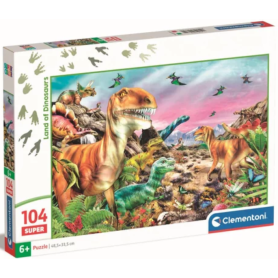 Puzzle 104 pièces - Dinosaures