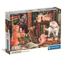 Puzzle 1000 pièces - Curious Whiskers (Format Compact)