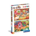Puzzle 2x20 pièces - Farmyard Family