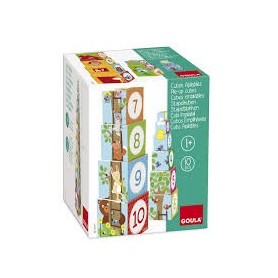 Cubes empilables animaux Goula