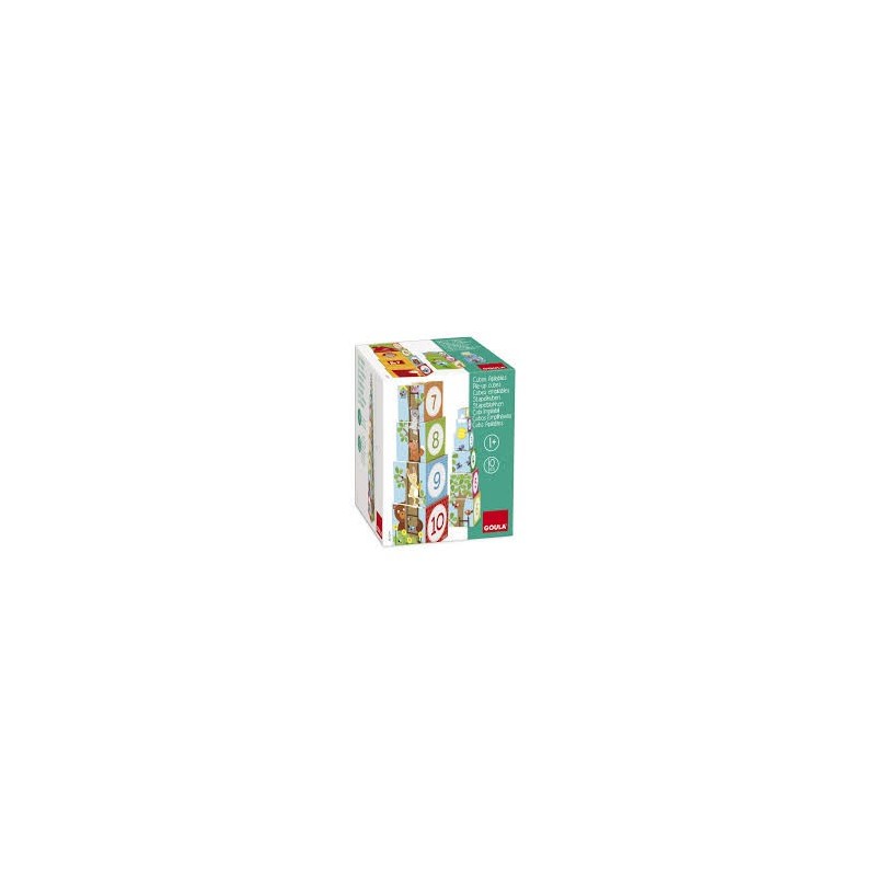 Cubes empilables animaux Goula