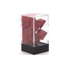 Set de 7 dés OPAQUE Rouge/noir