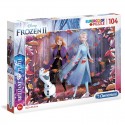 Puzzle Super Color Brillant - 104 pièces - La Reine des Neiges 2
