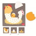 Puzzle 3 niveaux Poule (Goula)