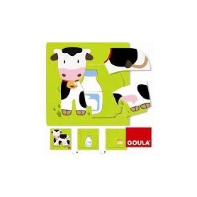 Puzzle 3 niveaux vache Goula